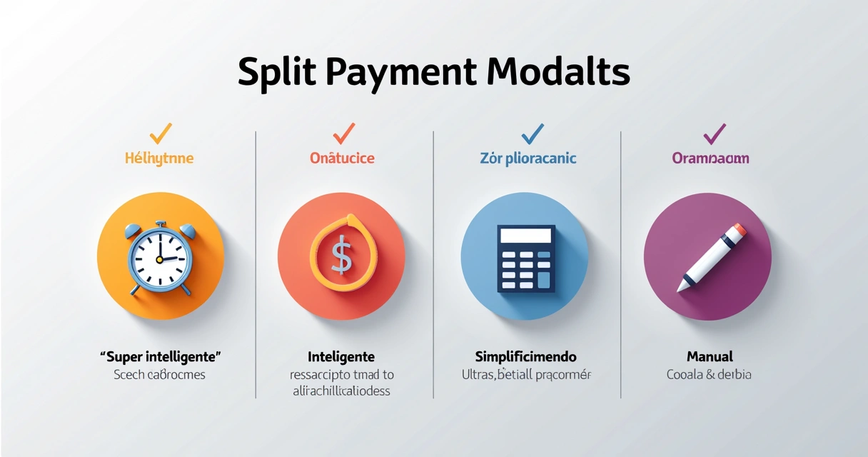 Modalidades de split payment gráfico explicativo 