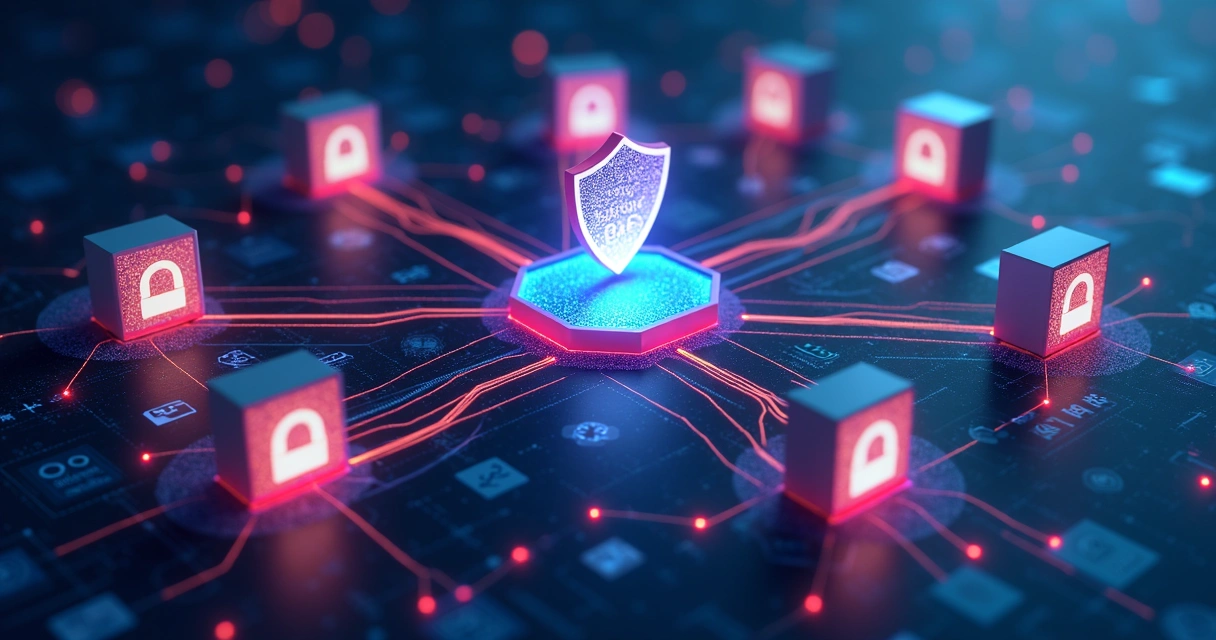 Ilustração de conexões entre sistemas ERP e bancos via Open Finance 