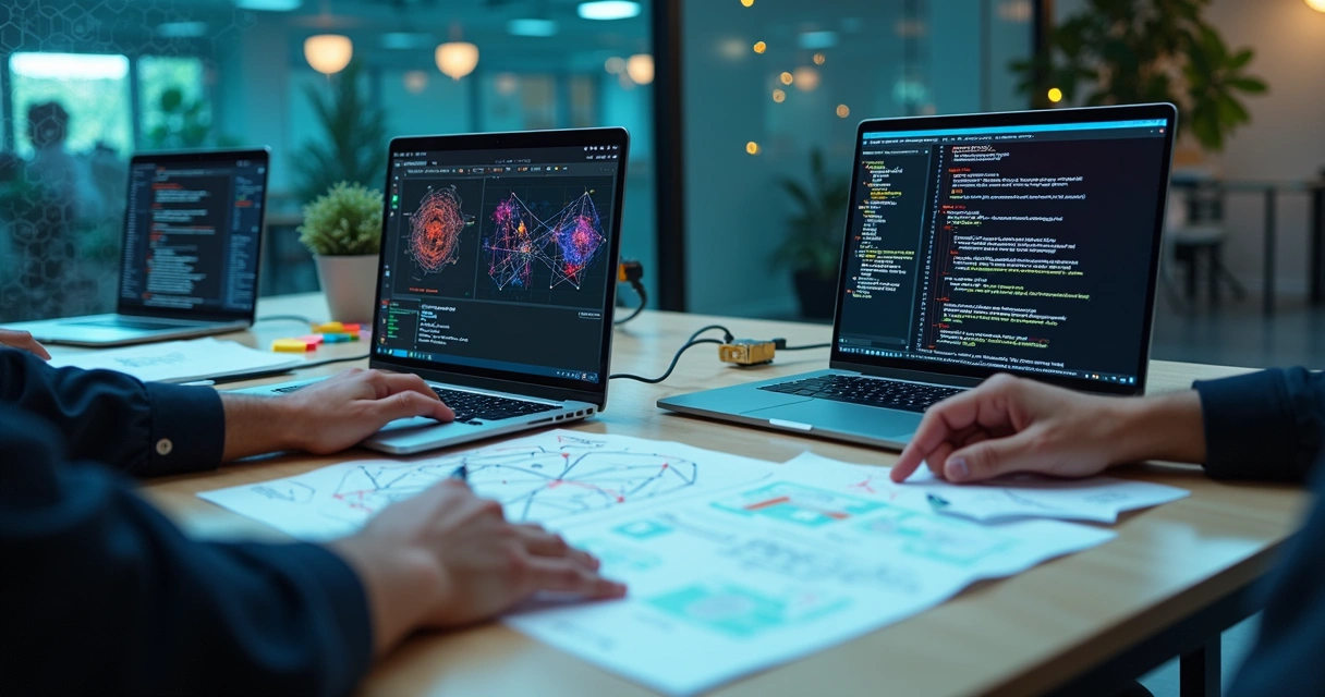 Open-source incident response tools being tested on laptops in a digital security lab 