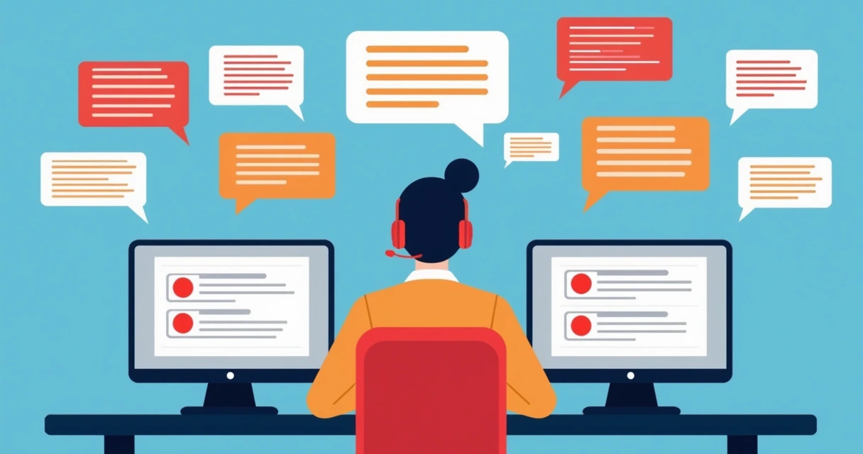 Operador lidando com sobrecarga no atendimento 