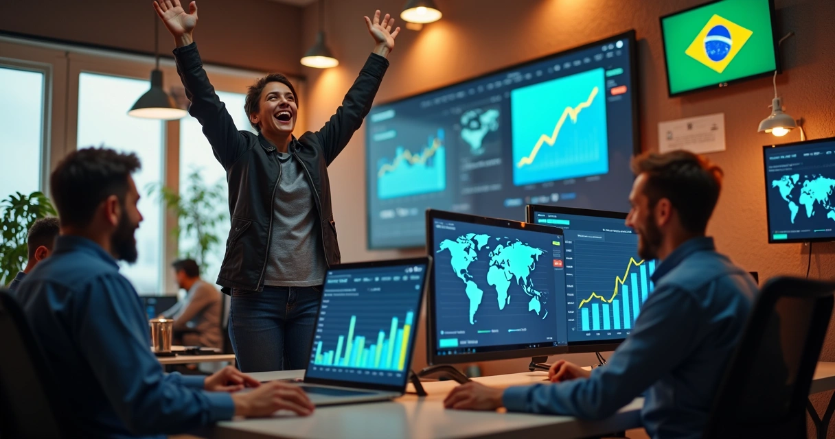 Pequena empresa de serviços expandindo digitalmente 