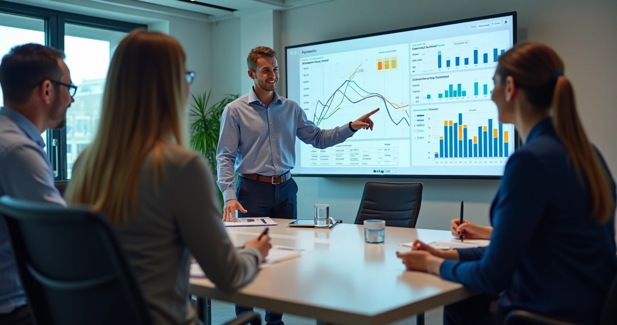 Equipe de vendas reunida celebrando aumento de oportunidades 