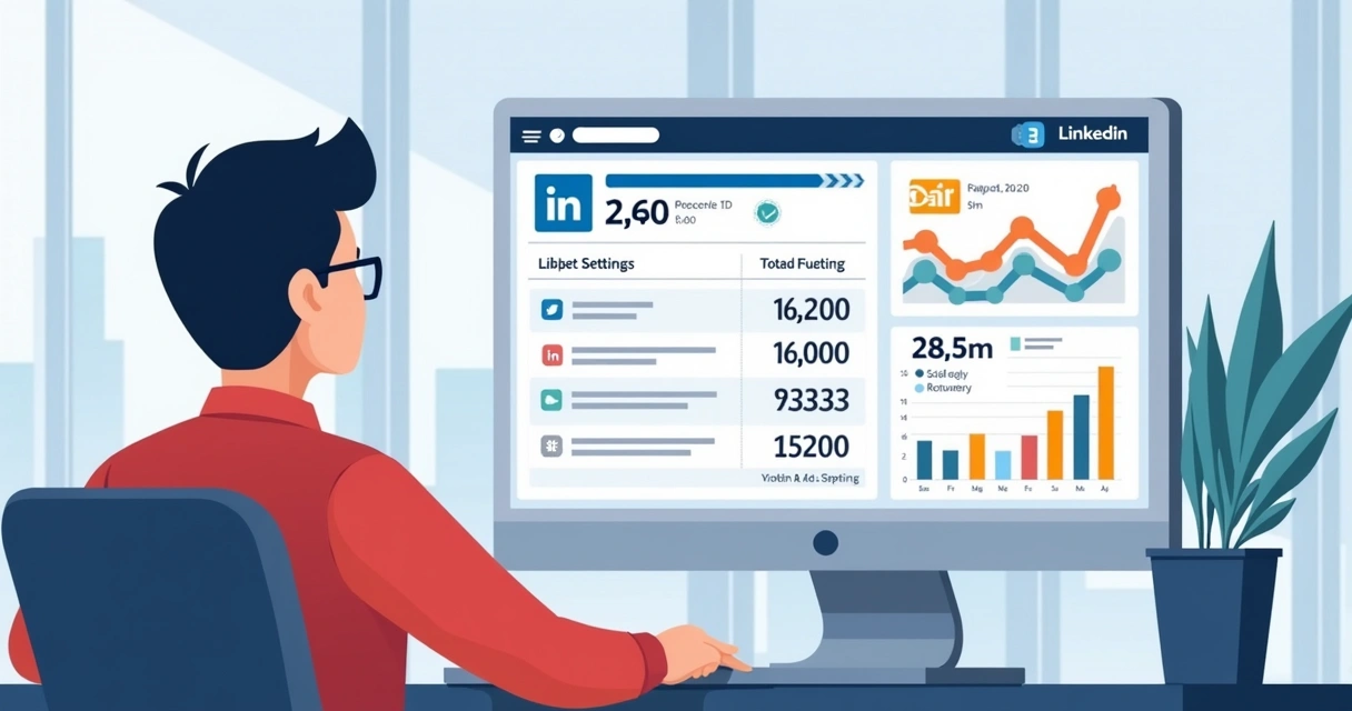 Dashboard de controle de orçamento de campanhas no LinkedIn 