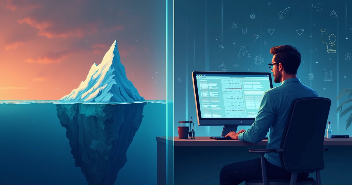 Ilustração de ordem iceberg no book de ofertas 