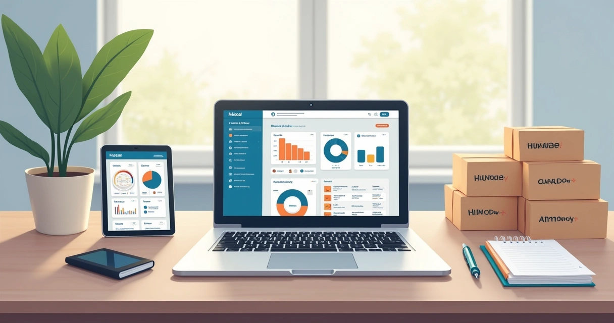 Ambiente organizado para vendas de catálogo digital Hinode 