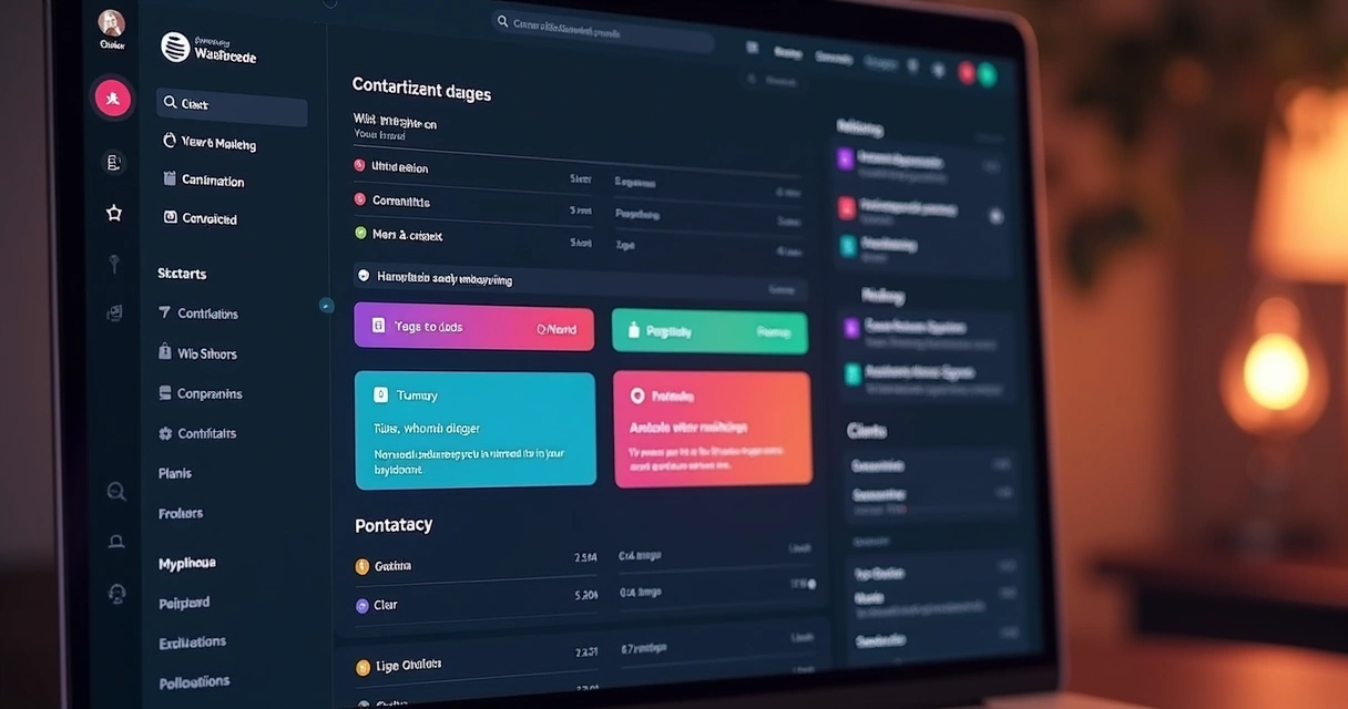 Contatos organizados em abas coloridas na interface do WaSpeed