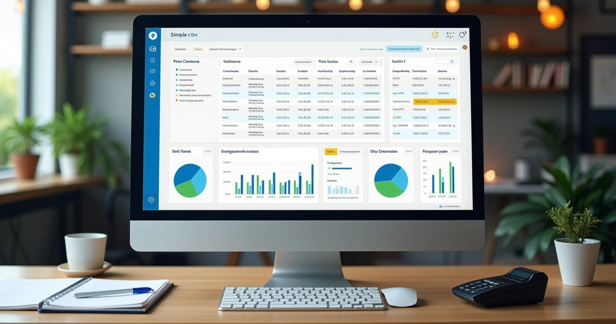 Dados de vendas organizados em CRM simples 