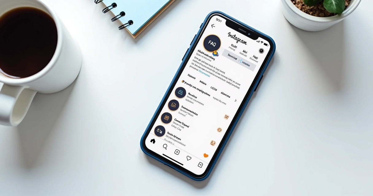 Exemplo de destaques organizados no Instagram com capas personalizadas 