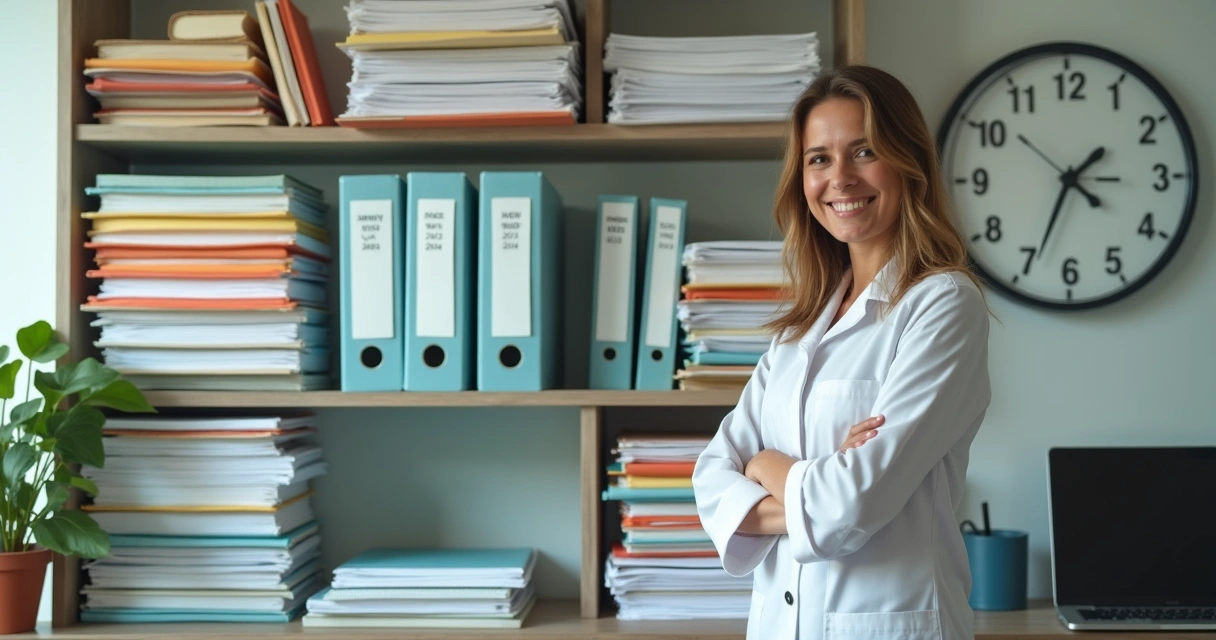 Arquivamento e organização de documentos em clínica odontológica