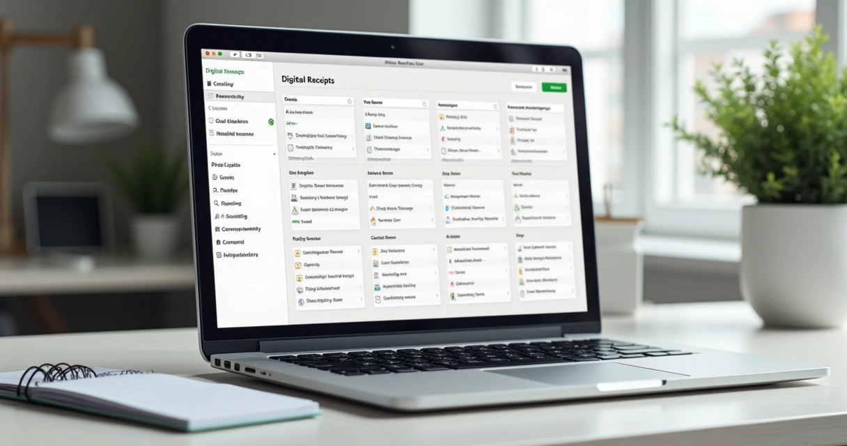 Arquivos digitais organizados em pastas na tela de um laptop 