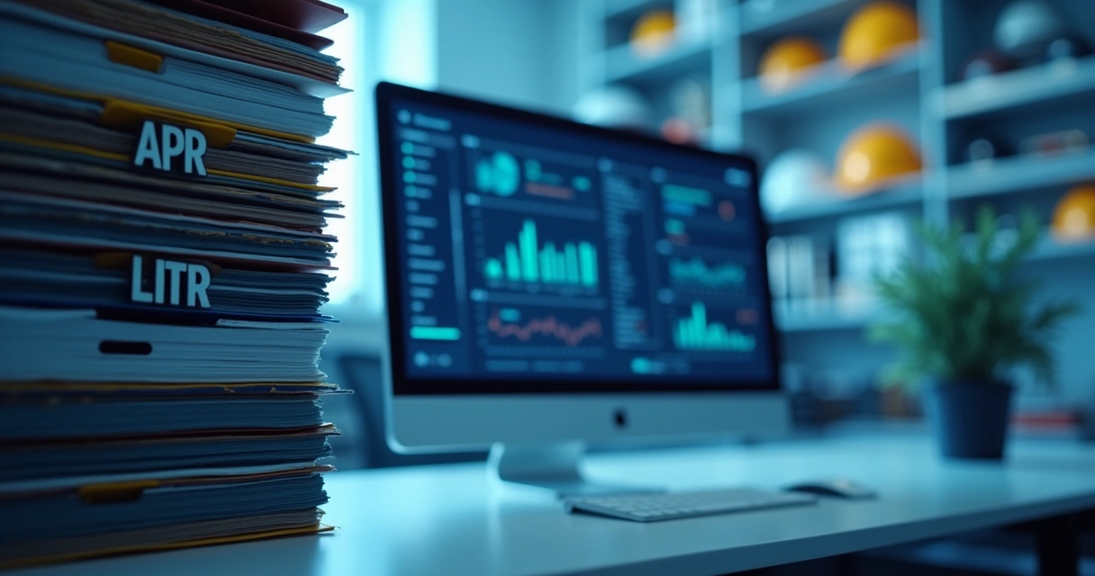 Documentos de segurança organizados em prateleiras digitais