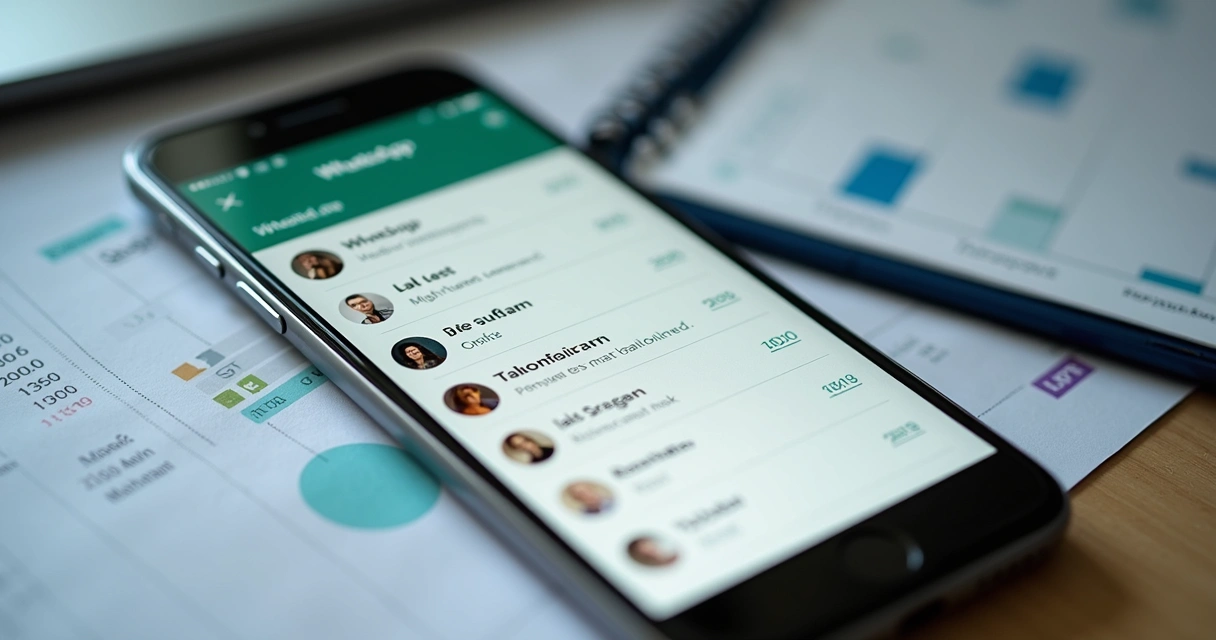 Celular com WhatsApp aberto organizando exames de cavalo