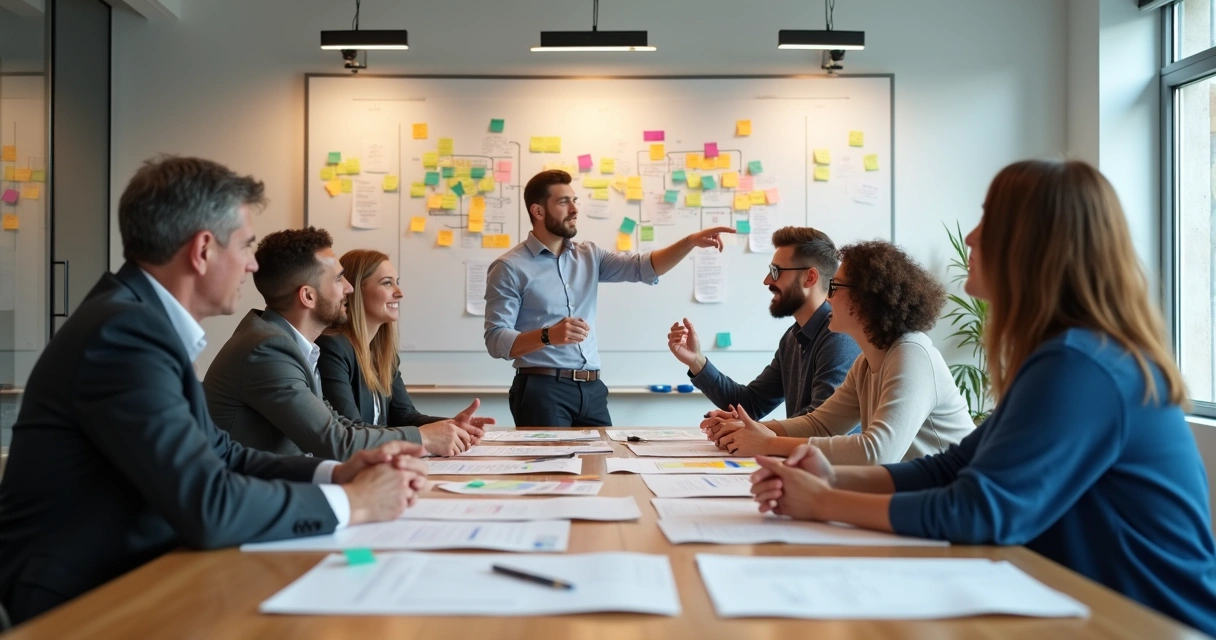 Colaboração em uma equipe organizacional moderna