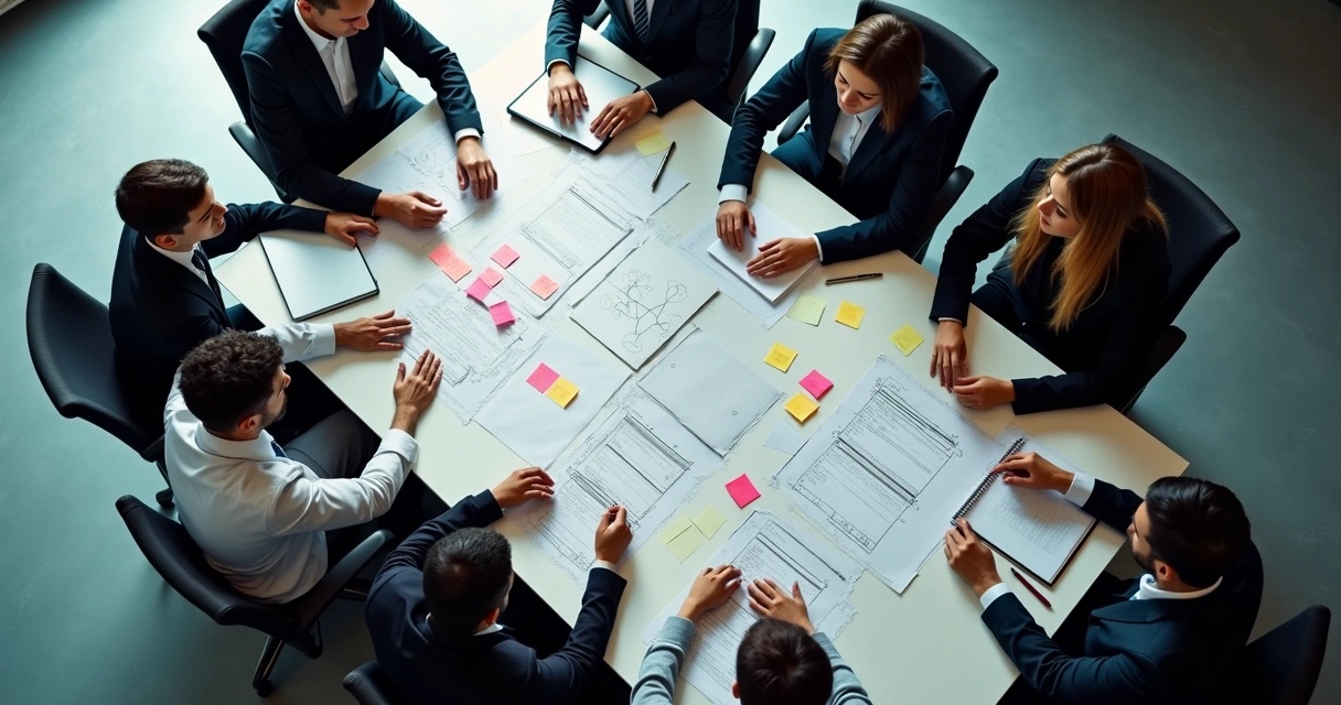 Diagram showing hidden patterns in a workplace setting 