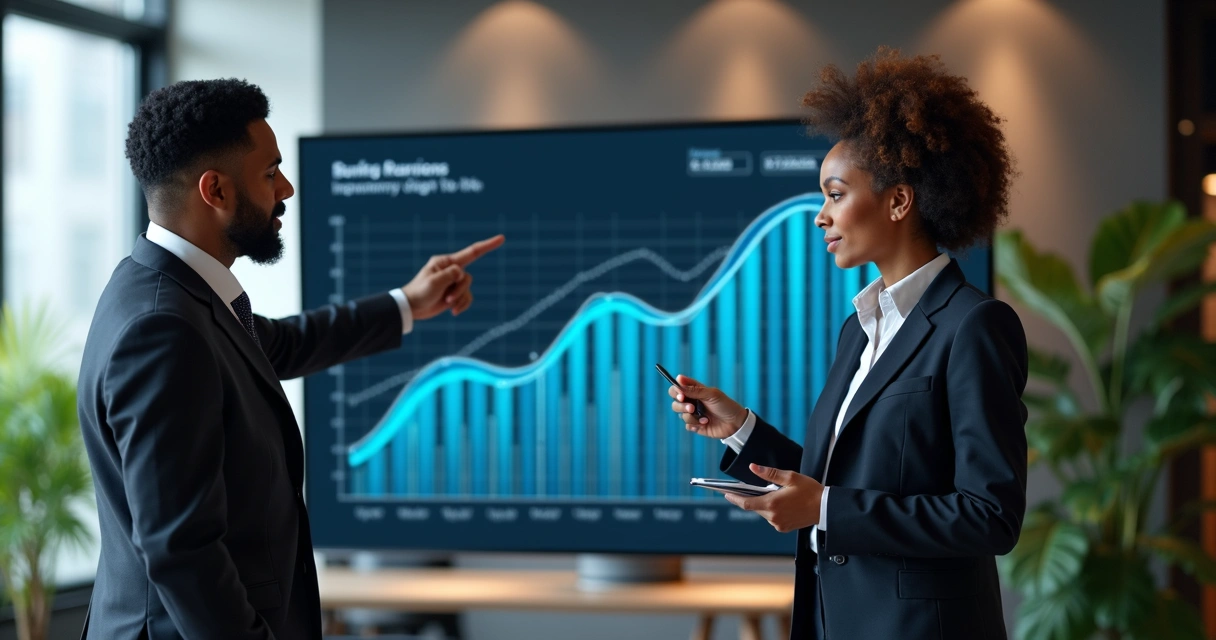 Business growth chart showing recovery after disruption 