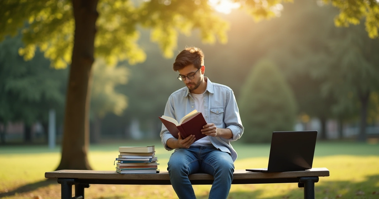 Orientação vocacional para estudante sentado sozinho 