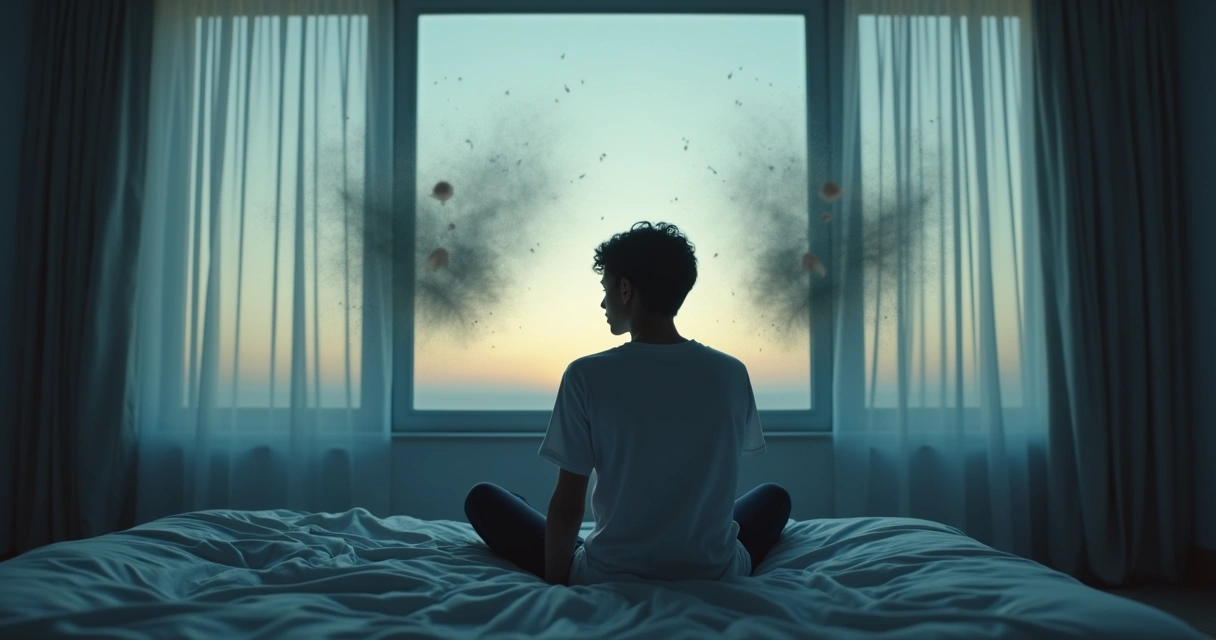 Persona reflexionando frente a un espejo 