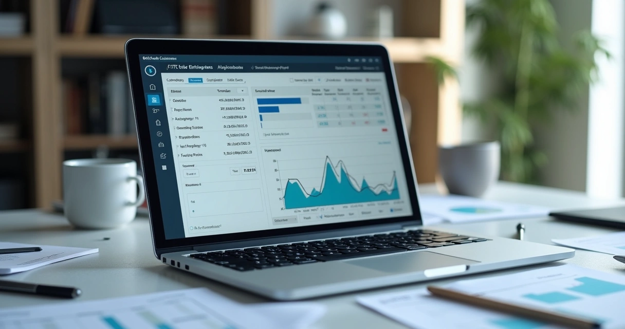 Algorithmic OTC risk pricing calculator interface on a laptop