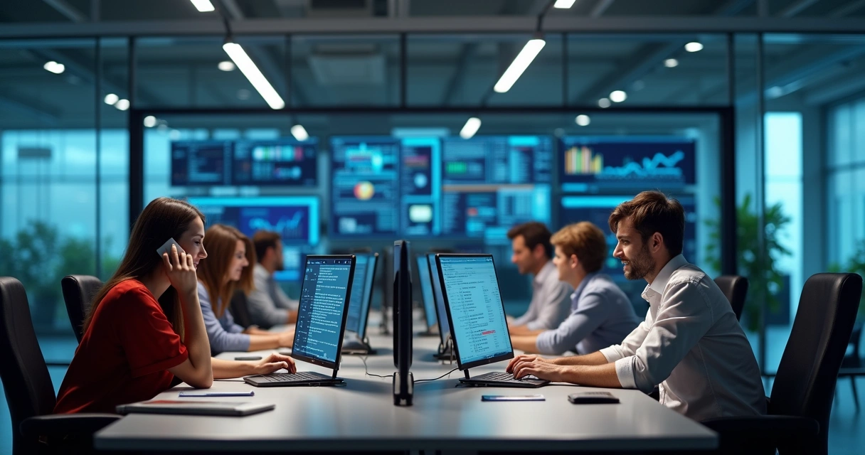 Equipe comercial testando estratégias de outbound e inbound 