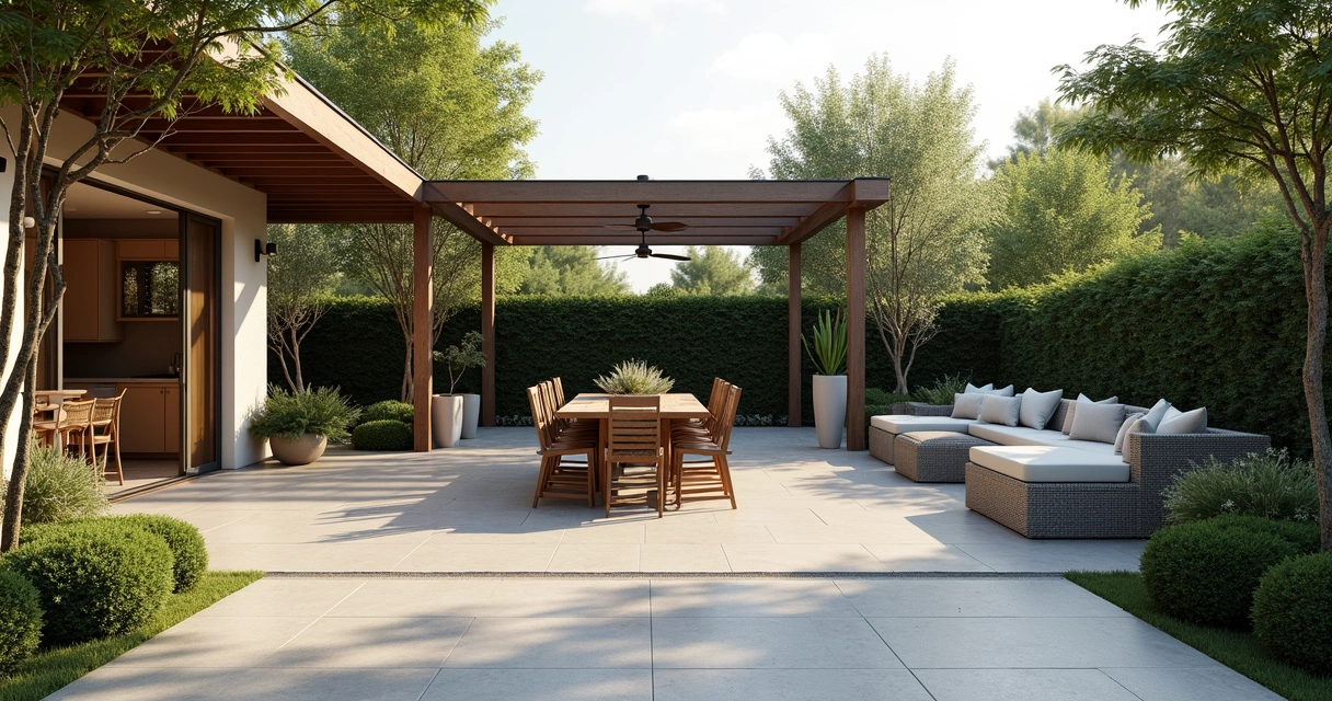 3D rendering of outdoor entertaining space