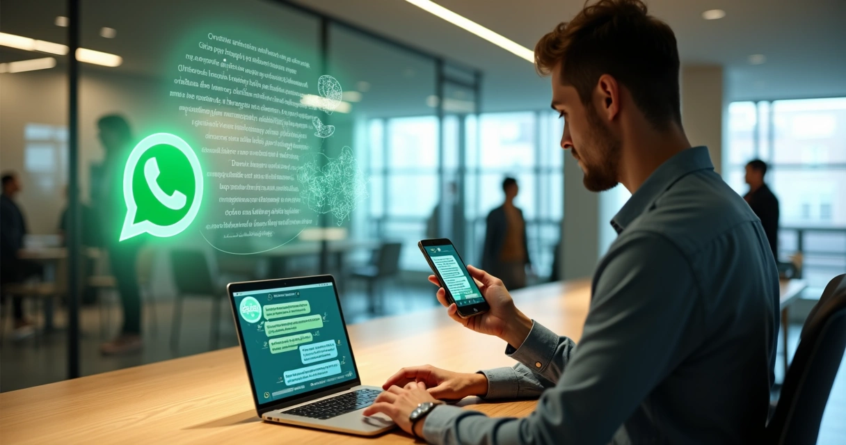 Servidor público em mesa moderna atendendo cidadão por chatbot de ouvidoria digital 