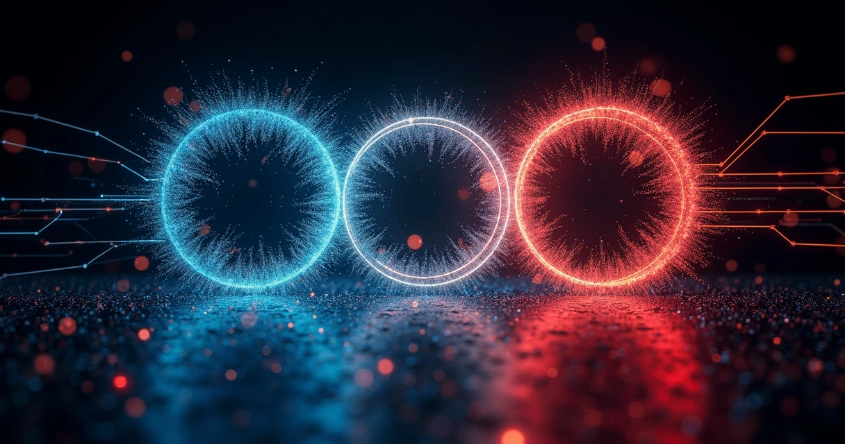 Interseção entre diferentes públicos digitais ilustrada por círculos sobrepostos 