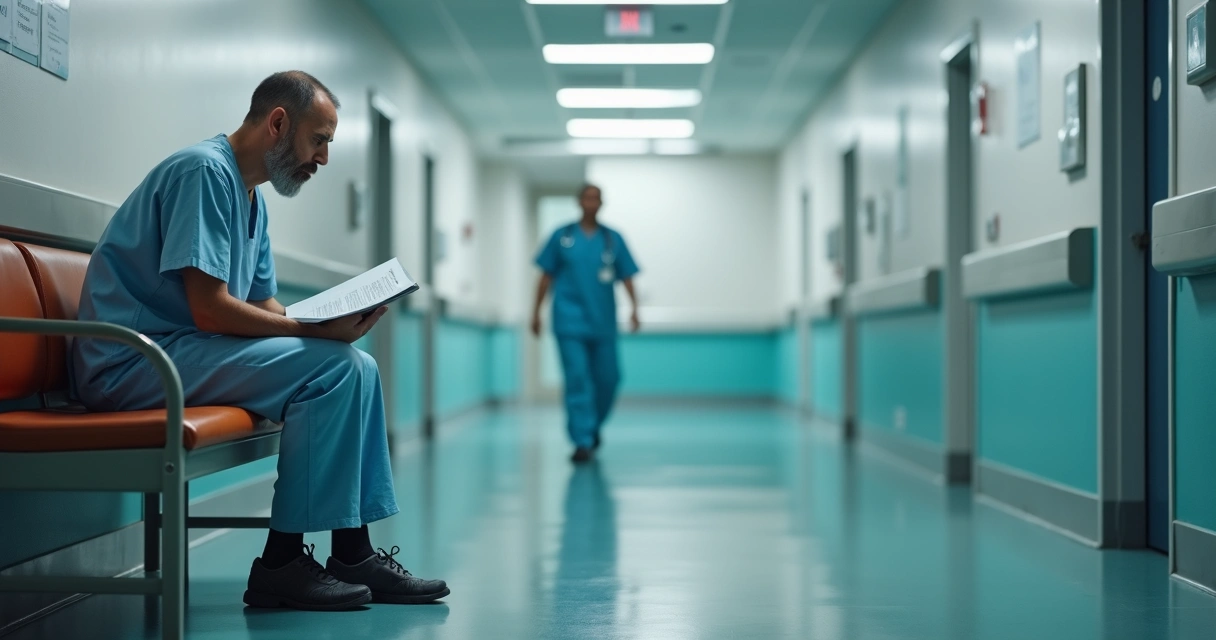Paciente aguardando consulta em hospital 