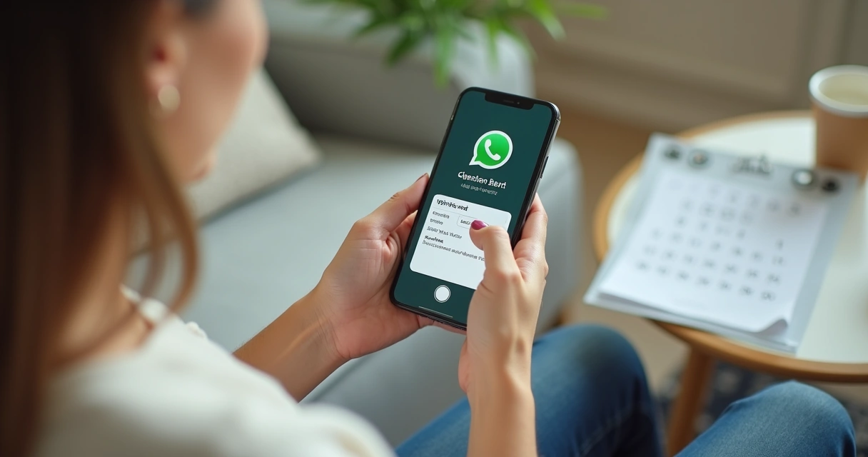 Paciente visualizando lembrete de consulta no celular 