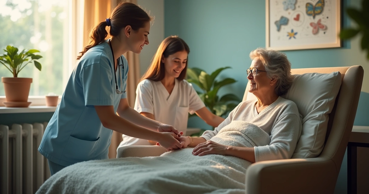 Paciente recebendo tratamento oncológico humanizado 