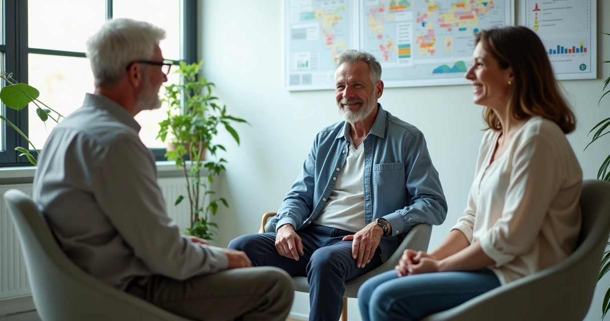 Pacientes com doenças crônicas conversando sobre CBD 