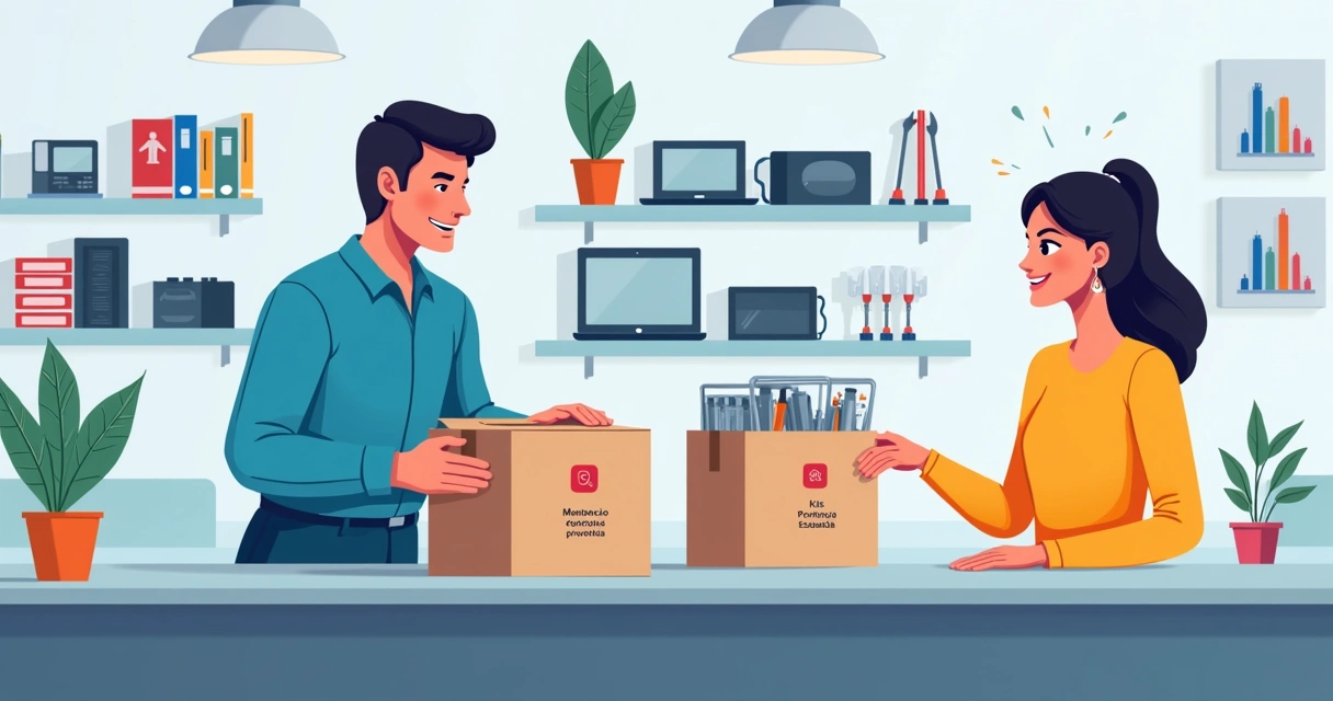 Montagem de pacotes de serviços em uma assistência técnica