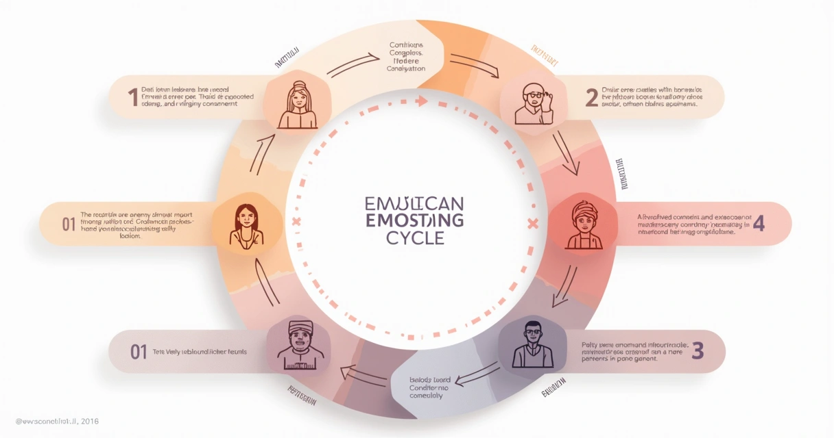 Gráfico representando o ciclo de emoções e comportamentos 
