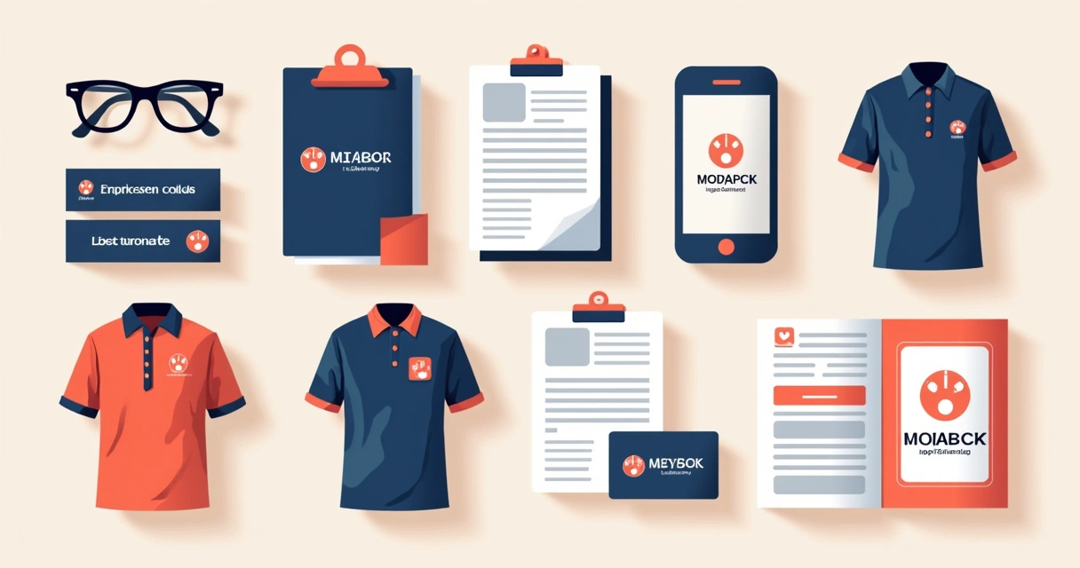 Uniformes e cartões com mesma identidade visual 