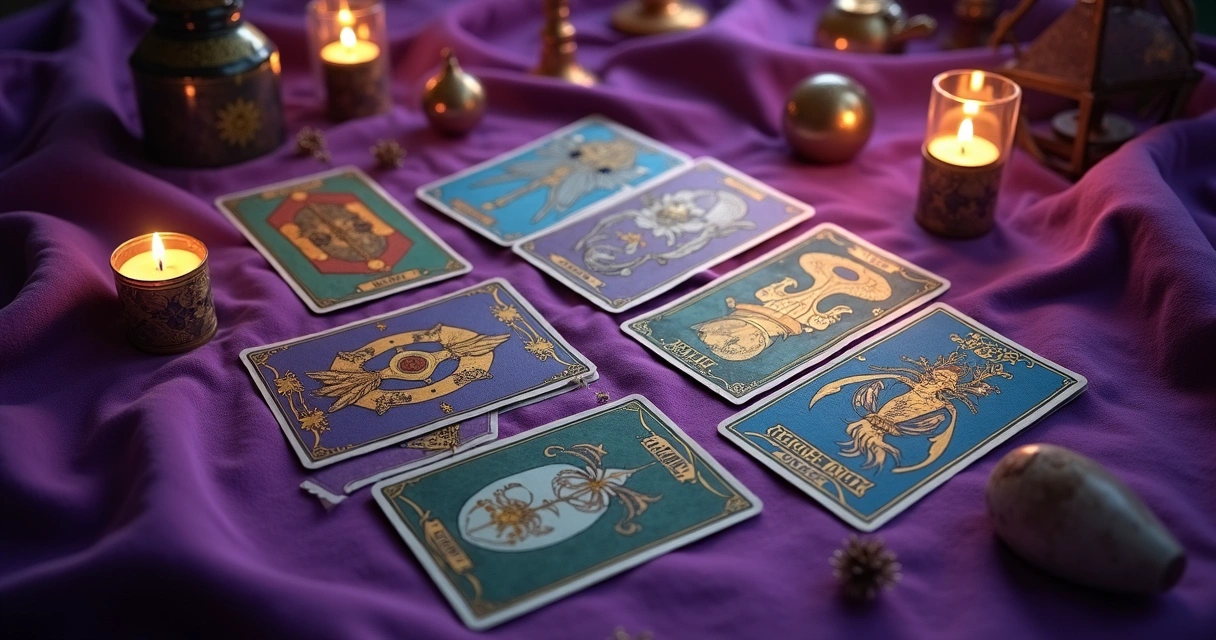 Padroes repetidos das cartas de Tarot organizados naipes 