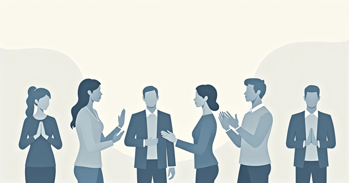 Cadeia de figuras repetindo movimentos em fundo suave cinza claro 