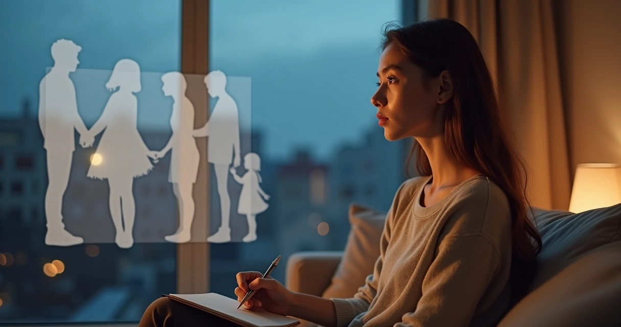 Pessoa refletindo sobre padrões repetitivos em relacionamento próximo 