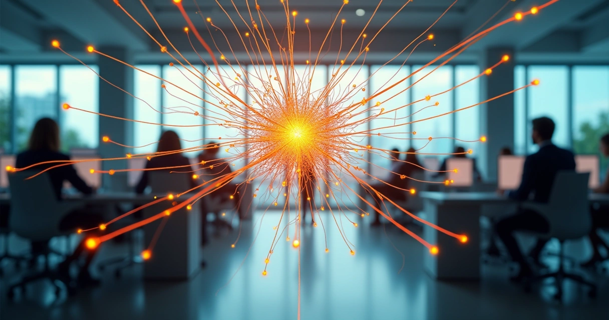 Representação visual de padrões limitantes em uma organização