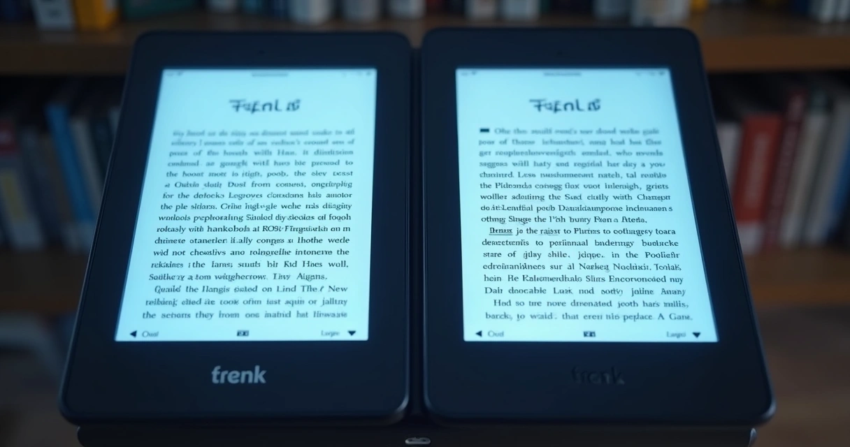 Páginas de ebook com imagens padronizadas em tons de azul 