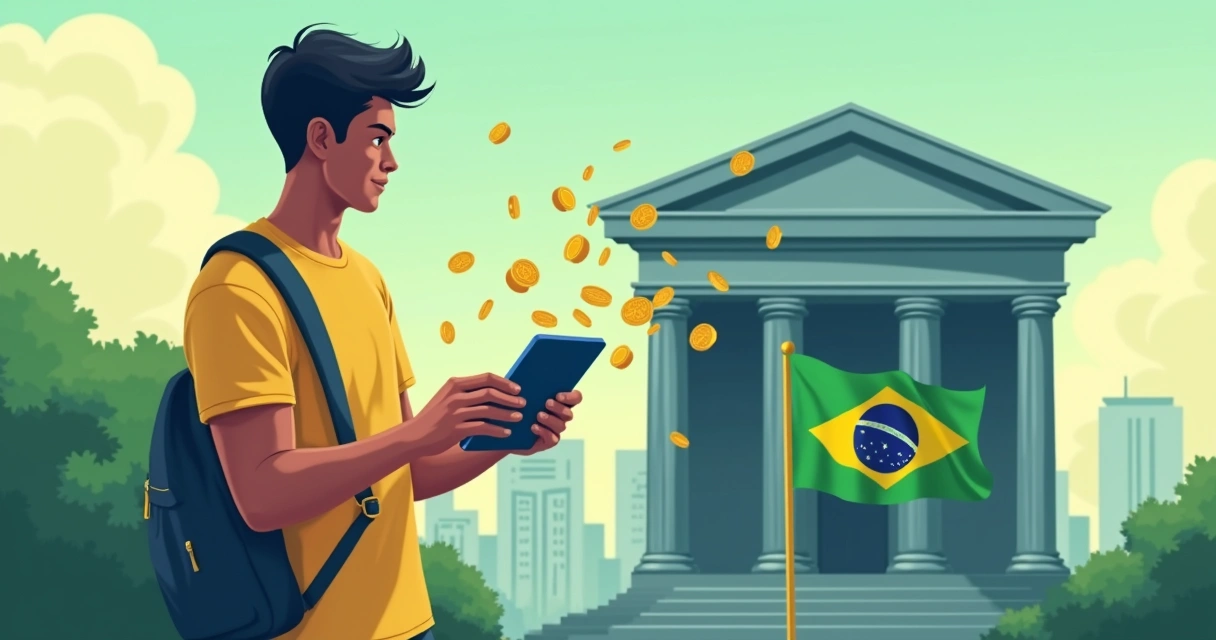 Pessoa segurando cartão e moedas simbolizando pagamento por dados pessoais 