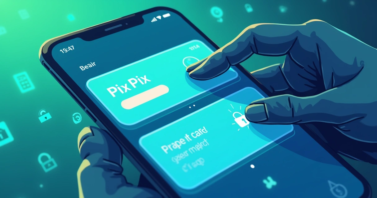 Pagamentos digitais Pix e crédito integrados em interface de aplicativo 