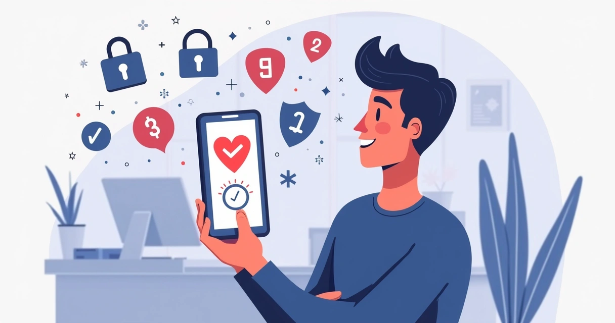 Ilustração de pagamento digital seguro com ícones de cadeado e smartphone 