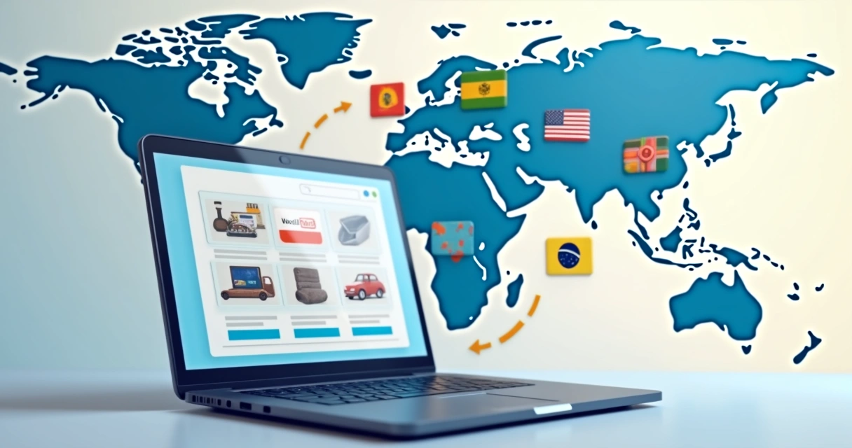 Pagamentos internacionais na loja digital com diferentes moedas 