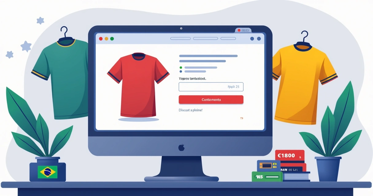 Pagamento de camiseta personalizada em site