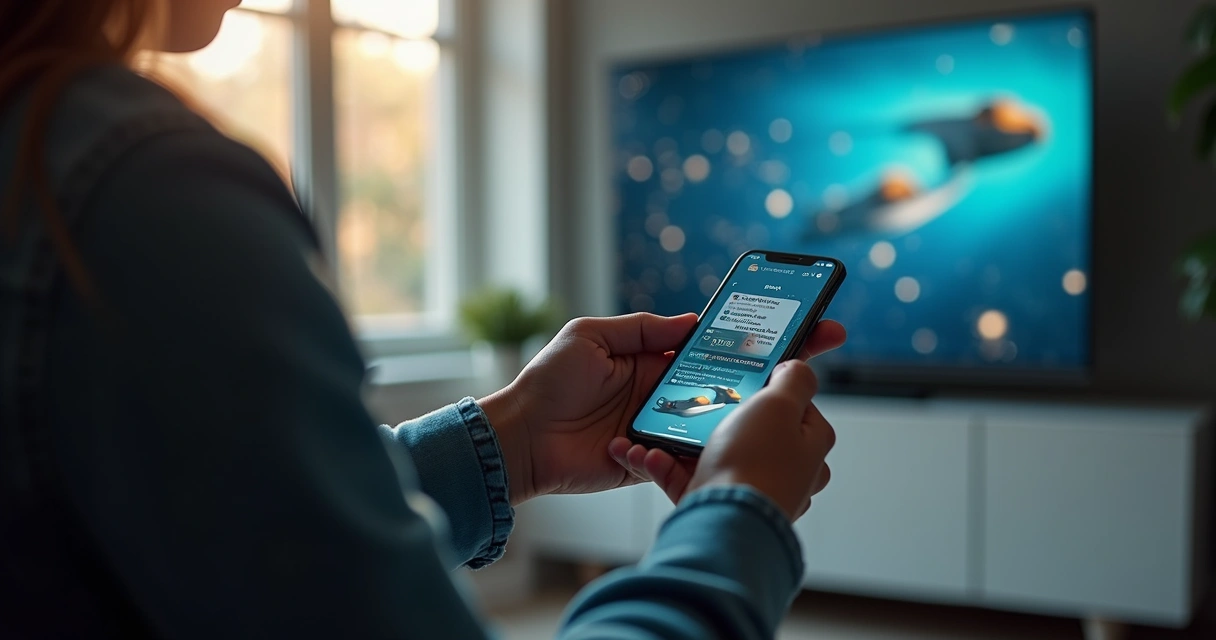 Pessoa usando celular para pagamento via Pix nas apostas da TrendPlay com cenário digital financeiro ao fundo 