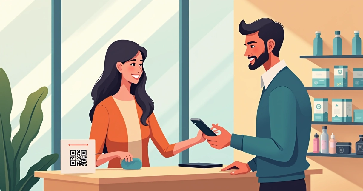 Cliente realizando pagamento por Pix no caixa