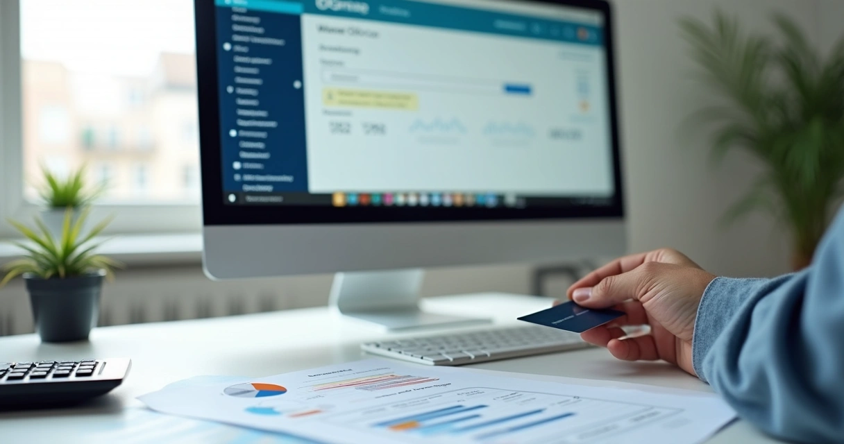 Transferência bancária na tela para pagamento de sócio de empresa