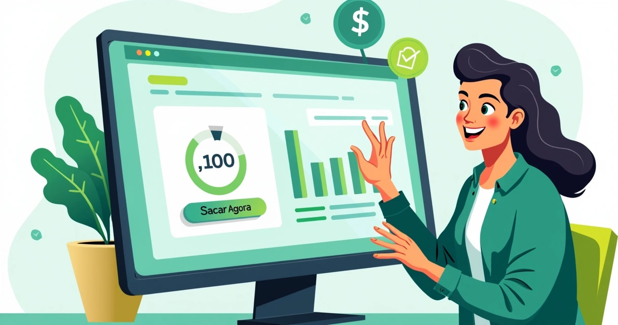 Tela de dashboard de pagamentos mostrando saldo disponível para saque imediato 