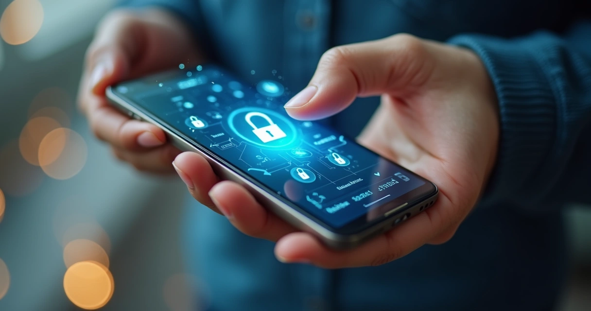 Tela de pagamento digital protegido com ícones de sigilo e privacidade 