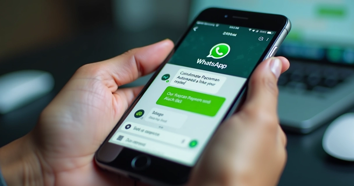 Cliente recebendo link de pagamento no WhatsApp 