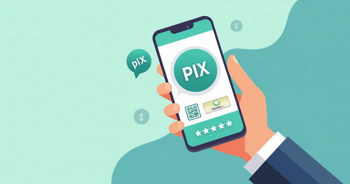 Tela exibindo opções de pagamento Pix e WhatsApp checkout digital 